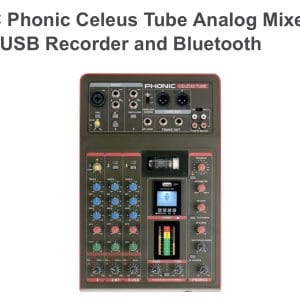DISC Phonic Celeus Tube Analog Mixer with USB Recorder and Bluetooth