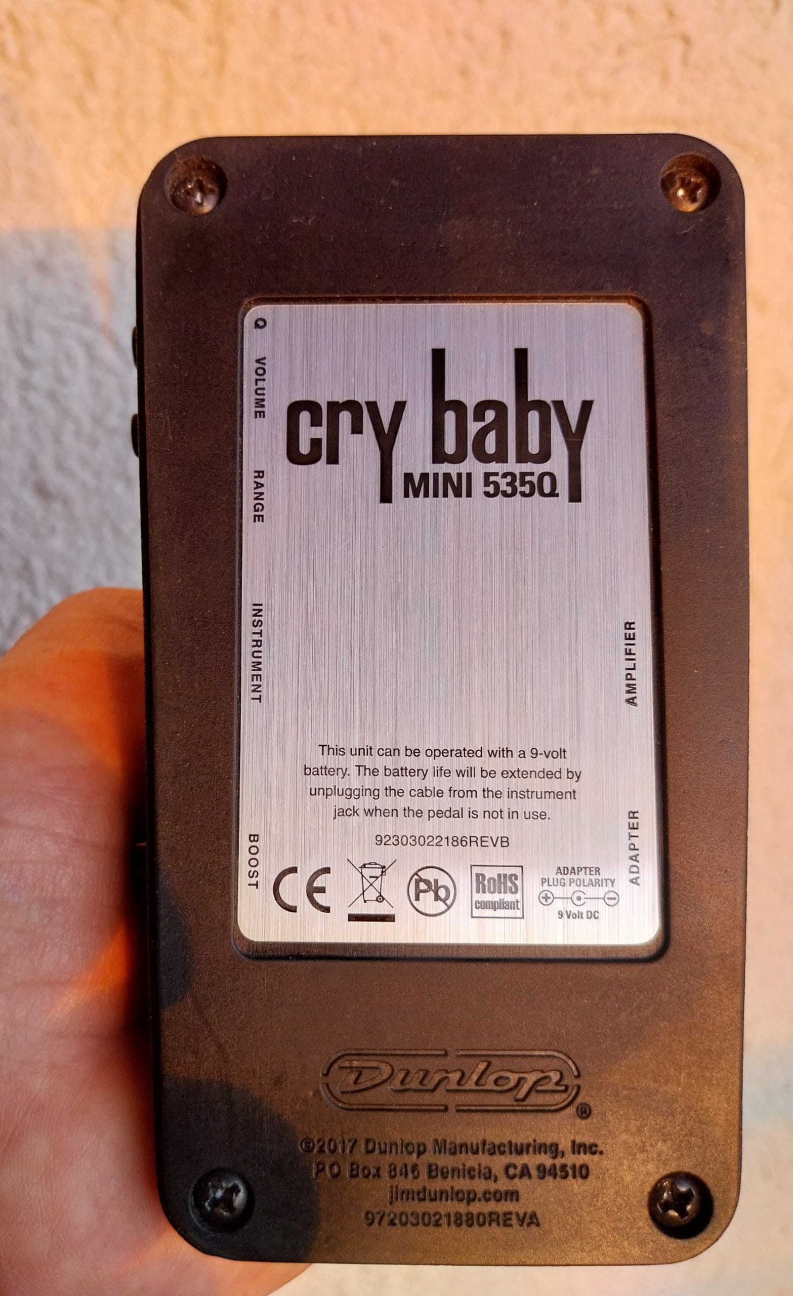 Pedal Wha-wha de Guitarra: mini “CRY BABY 535Q” Dunlop - Imagen 6